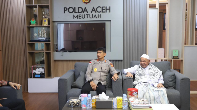 Abu Paya Pasi Audiensi dengan Kapolda Aceh, Bahas Sinergi Ulama dan Kepolisian