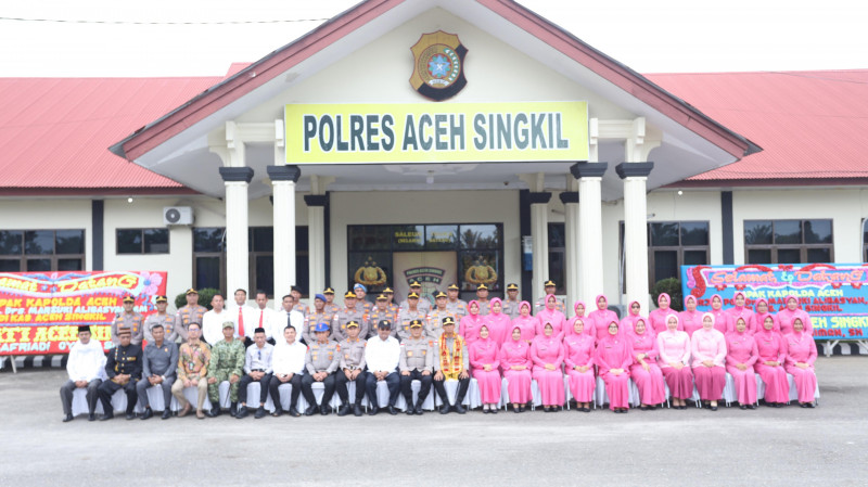 Kapolda Aceh Kunker Ke Polres Aceh Singkil, Apresiasi Kinerja Personel Pasca Banjir dan Tekankan Jaga Citra Polri
