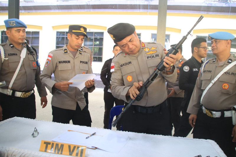 Polda Aceh Gelar Pemeriksaan Senjata Api