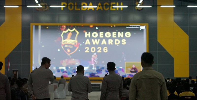 Kapolda Aceh dan PJU Nobar Malam Penganugerahan Hoegeng Awards 2026, Lima Polisi Teladan Raih Penghargaan
