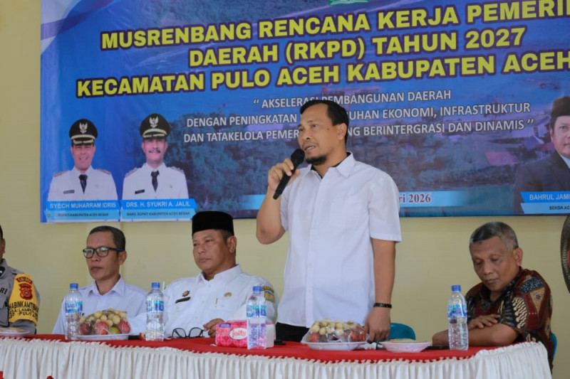 Sekda Aceh Besar Buka Musrenbang Pulo Aceh RKPD 2027