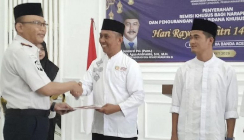 Ditjenpas: 4.840 warga binaan di Aceh terima remisi Idul Fitri 1447 H