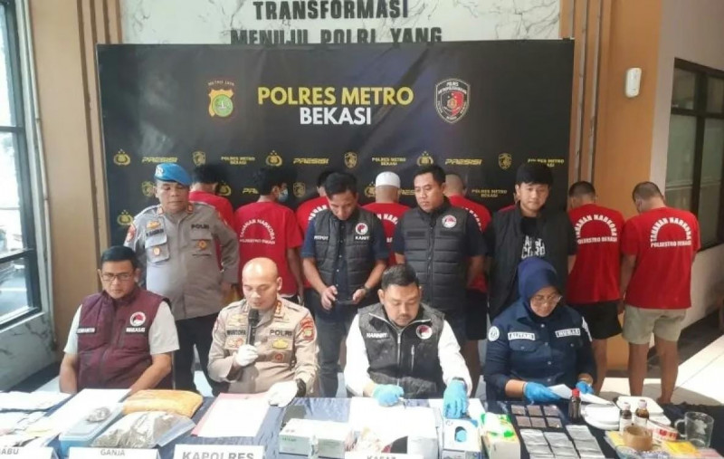 Selamatkan 8.750 Jiwa, Polres Metro Bekasi Ungkap Peredaran Narkoba Senilai Ratusan Juta