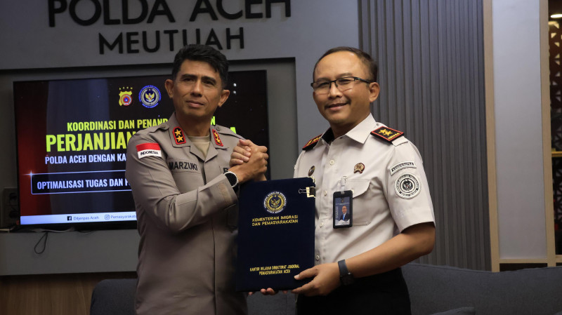 Polda Aceh dan Kanwil Ditjen Pemasyarakatan Aceh Tanda Tangan Perjanjian Kerja Sama