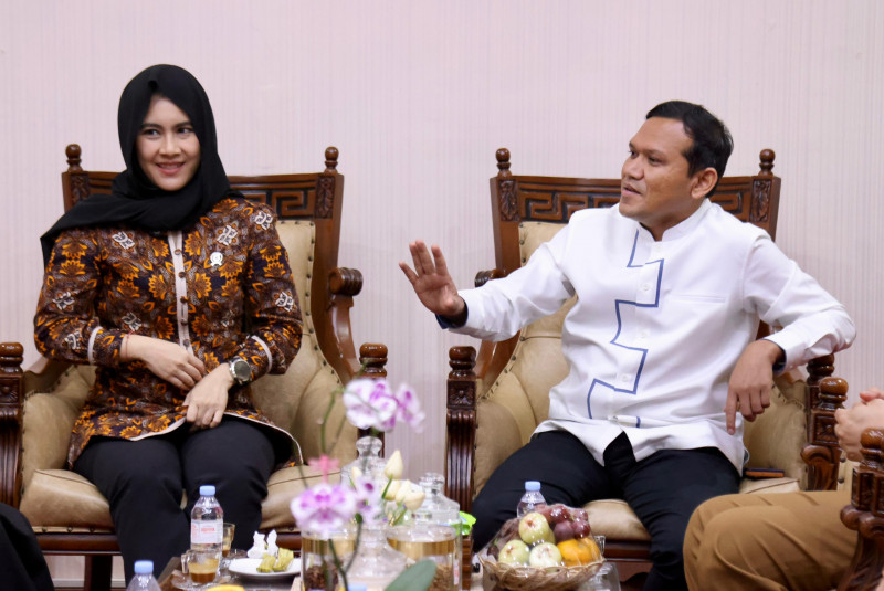 Wagub Aceh Sambut Wamen Kependudukan dan Pembangunan Keluarga, Bahas Penurunan Stunting