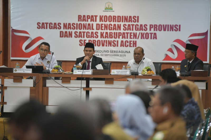 Wagub Aceh Fadhlullah Buka Rapat Konsolidasi Satgas Kopdes Merah Putih