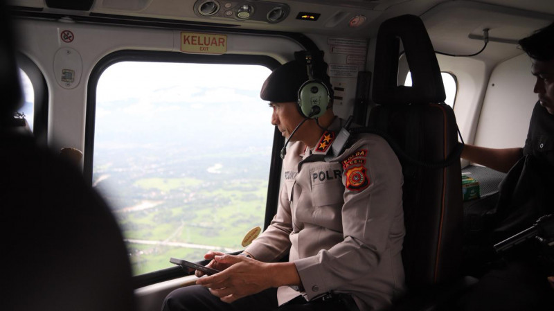 Polda Aceh Patroli Udara dan Koordinasi Titik Koordinat dengan Polisi Darat Cegah Penananam Hingga Panen Ganja