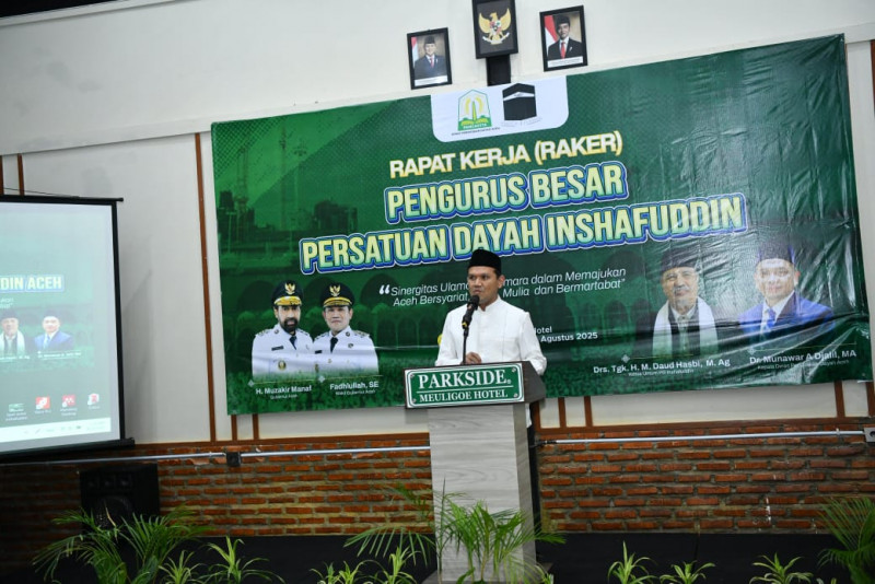 Wagub Aceh Buka Raker PB Inshafuddin 2025 di Aceh Barat