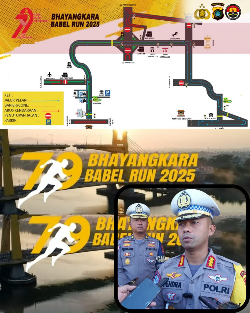 Ada Bhayangkara Babel Run 2025, Polisi Siapkan Rekayasa Lalin