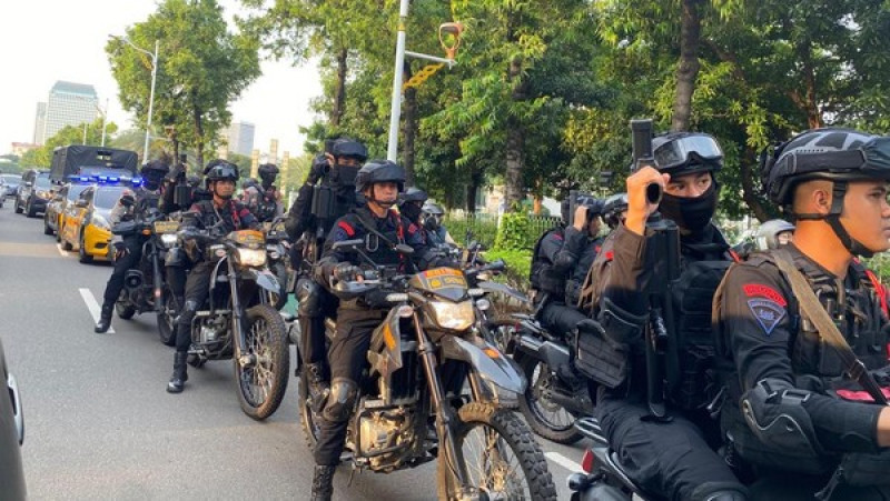 Hadirkan Rasa Aman, 184 Personel Polri Laksanakan Patroli Skala Besar di Jakarta