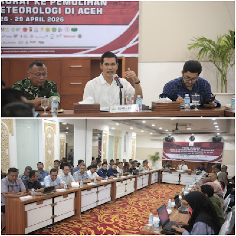 Sekda Aceh Instruksikan Percepatan Huntara dan Kesiapan Logistik Jelang Ramadhan